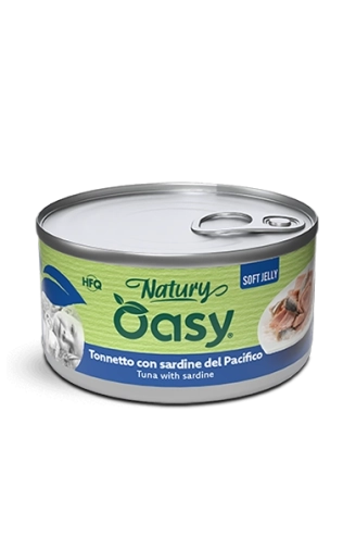 Oasy Natury Soft Jelly Tuńczyk z Młodymi Sardynkami Dla Kota Puszka 85g