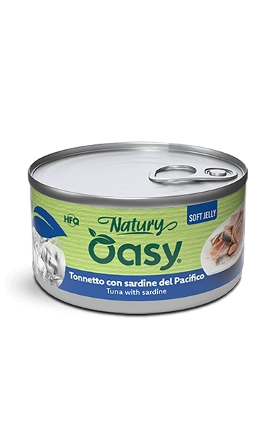 Oasy Natury Soft Jelly Tuńczyk z Młodymi Sardynkami Dla Kota Puszka 85g