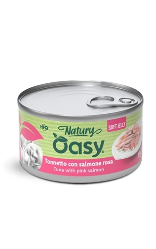 Oasy Natury Soft Jelly Tuńczyk z Łososiem Dla Kota Puszka 85g