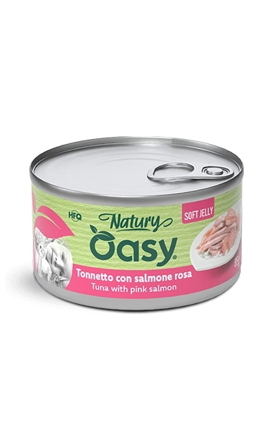 Oasy Natury Soft Jelly Tuńczyk z Łososiem Dla Kota Puszka 85g