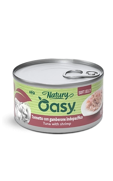 Oasy Natury Soft Jelly Tuńczyk z Krewetkami Dla Kota Puszka 85g