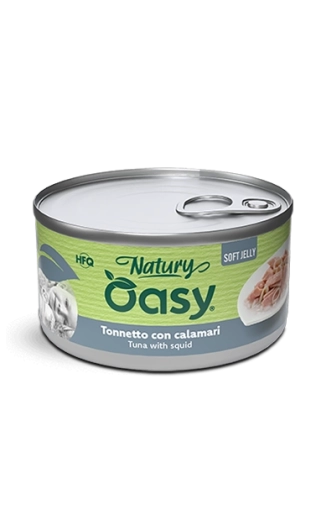 Oasy Natury Soft Jelly Tuńczyk z Kalmarami Dla Kota Puszka 85g