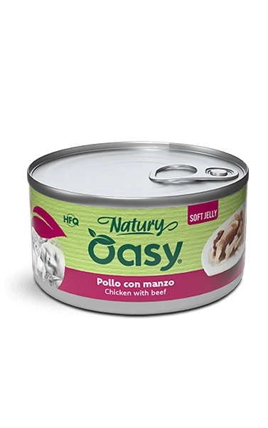 Oasy Natury Soft Jelly Kurczak z Wołowina Dla Kota Puszka 85g