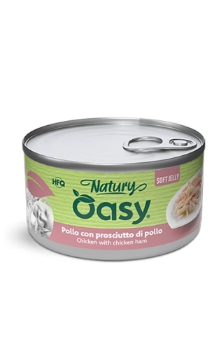 Oasy Natury Soft Jelly Kurczak z Szynką Dla Kota Puszka 85g