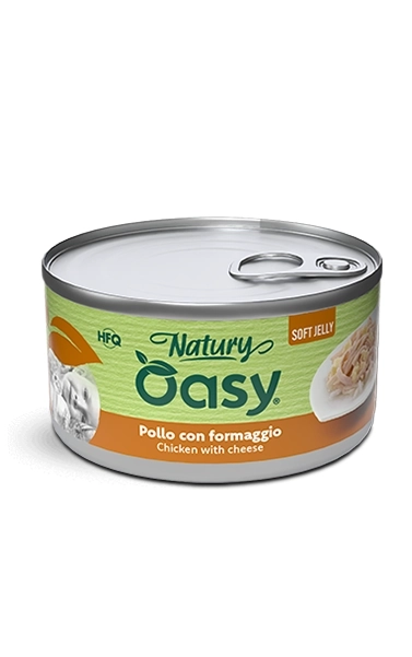 Oasy Natury Soft Jelly Kurczak z Serem Dla Kota Puszka 85g