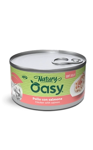 Oasy Natury Soft Jelly Kurczak z Łososiem Dla Kota Puszka 85g