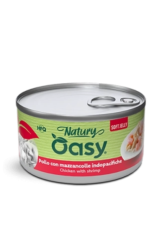 Oasy Natury Soft Jelly Kurczak z Krewetkami Dla Kota Puszka 85g
