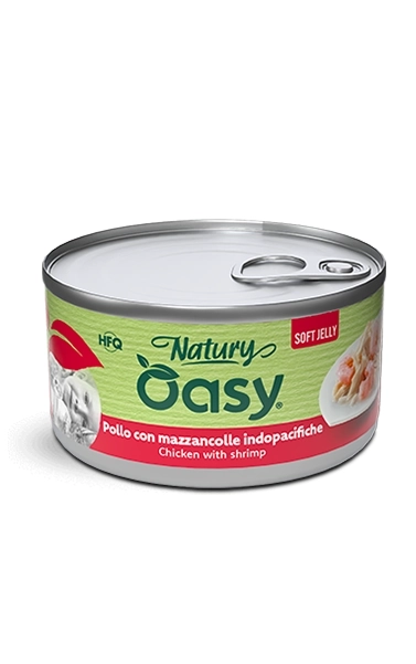 Oasy Natury Soft Jelly Kurczak z Krewetkami Dla Kota Puszka 85g