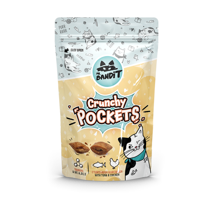 Mr. Bandit Crunchy Pockets dla Kota z Tuńczykiem i Kurczakiem 40g