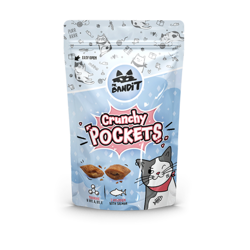 Mr. Bandit Crunchy Pockets dla Kota z Łososiem 40g