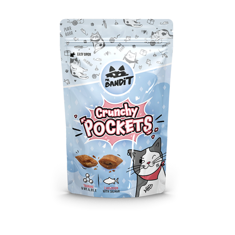 Mr. Bandit Crunchy Pockets dla Kota z Łososiem 40g