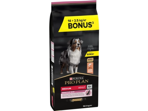 Pro Plan Medium Adult Sensitive Skin 14kg PROMO +2,5kg Gratis