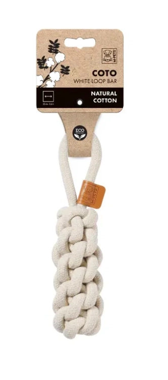 M-Pets Zabawka Dla Psa Coto Lop Bar - Szarpak 22cm Biały