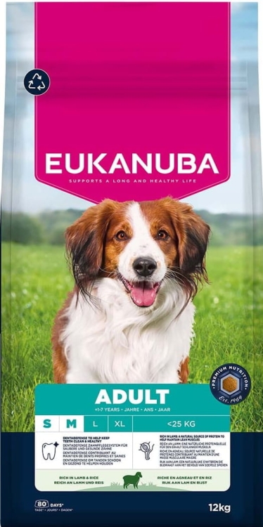 Eukanuba Adult Small And Medium Lamb 12kg