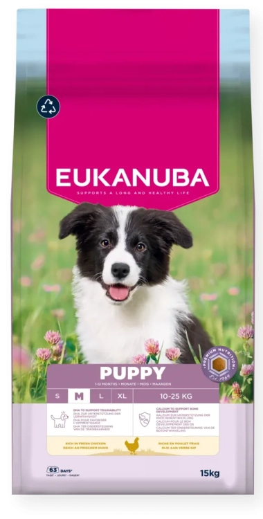 Karma Dla Psa Eukanuba Puppy Medium Kurczak 15kg