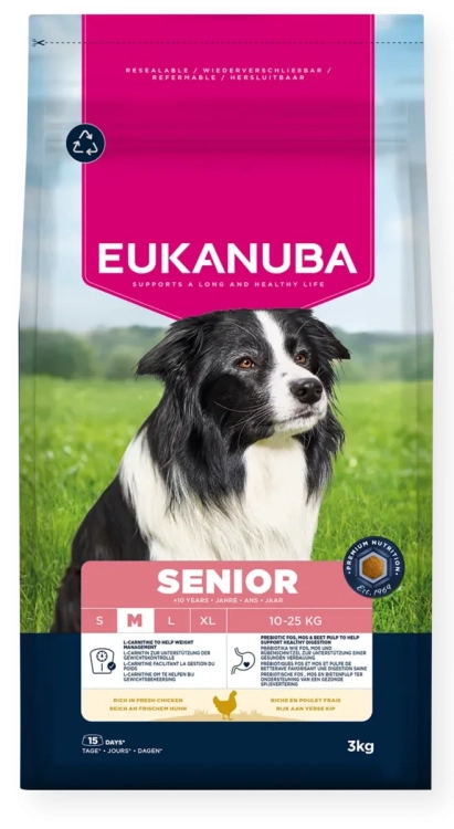 Karma Dla Psa Eukanuba Caring Senior Medium Breed Kurczak 3kg