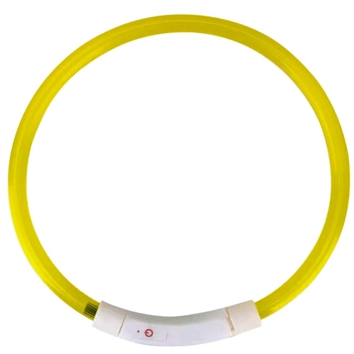 Purlov Obroża Świecąca LED dla Psa USB Regulowana 70 cm
