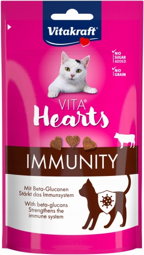 Vitakraft Przysmak Dla Kota Vita Hearts Immunity Wołowina 40g