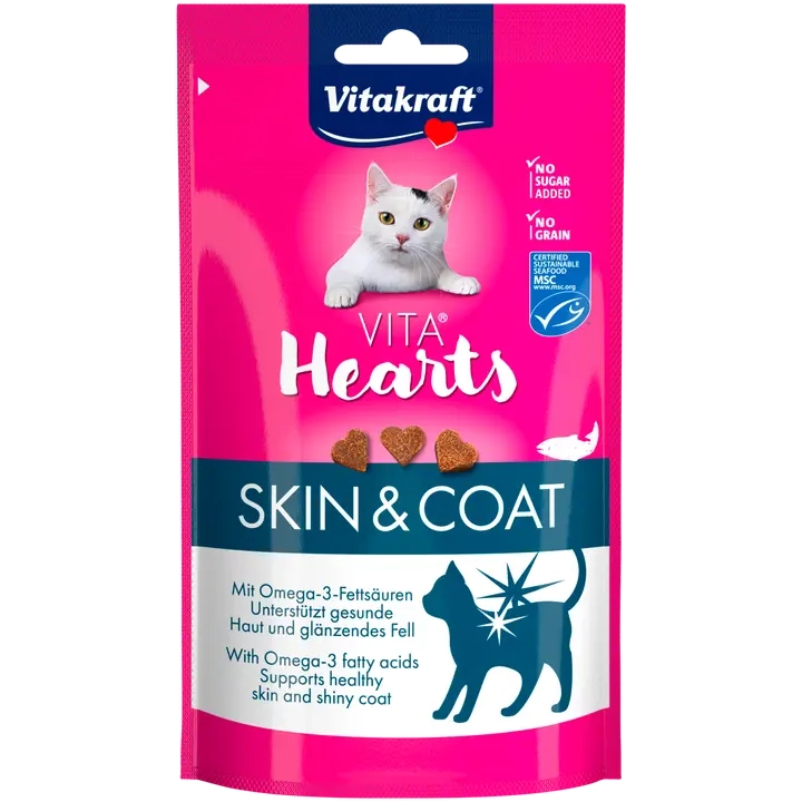 Vitakraft Przysmak Dla Kota Vita Hearts Skin&Coat Łosoś 40g