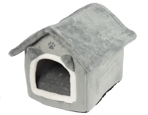 Purlov Legowisko Domek Pluszowy dla Kota 39x38x35cm