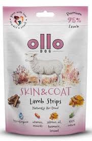 Ollo Air-Dried 100% Przysmak dla Psa Skin&Coat Lamb Strips 80g