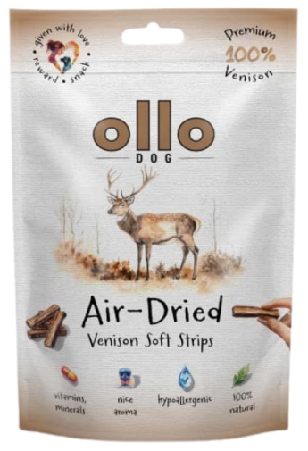 Ollo Air-Dried 100% Przysmak dla Psa Venision Strips 80g