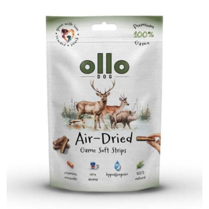 Ollo Air-Dried 100% Przysmak dla Psa Game Strips 80g
