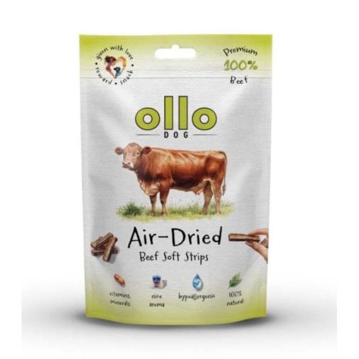 Ollo Air-Dried 100% Przysmak dla Psa Beef Strips 80g