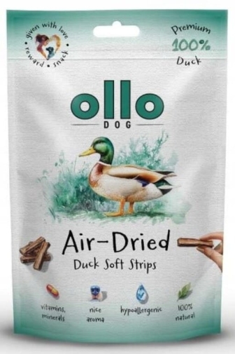 Ollo Air-Dried 100% Przysmak dla Psa Duck Strips 80g