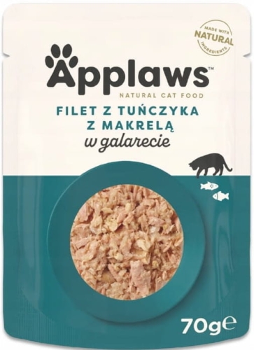 Applaws Saszetka Tuńczyk Z Makrelą W Galarecie 70g
