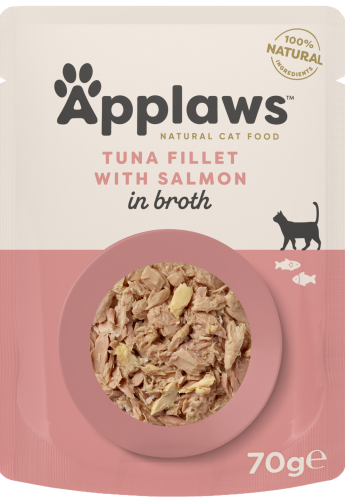 Applaws Saszetka Tuńczyk z Łososiem w bulionie 70g