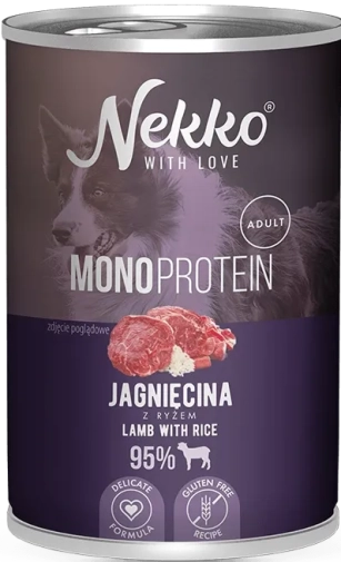 Nekko Mono konserwa 400g Jagnięcina z Ryżem