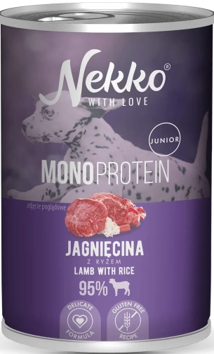 Nekko Mono konserwa 400g Junior Jagnięcina z Ryżem