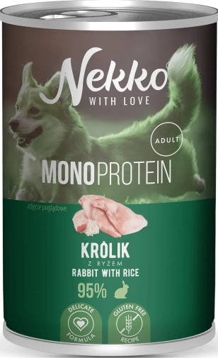 Nekko Mono konserwa 400g Królik z Ryżem