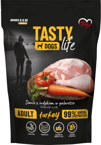 Tasty Dogs Life Saszetka 500g z Indykiem