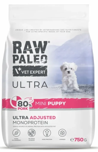 Raw Paleo Ultra Dla psa Sucha Mini Puppy Wieprzowina 750g