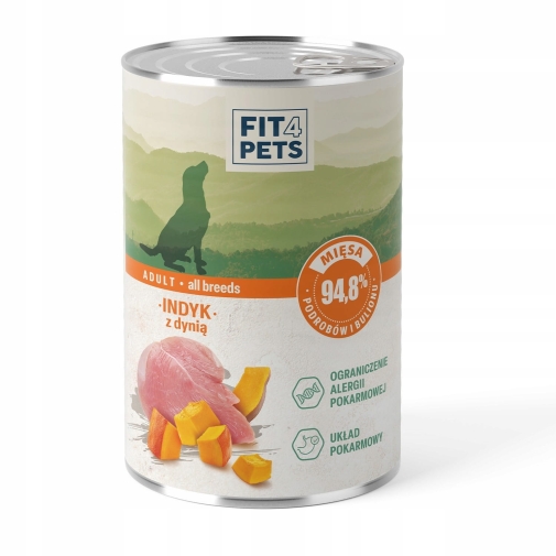 Fit4Pets koserwa 400g Indyk z Dynią