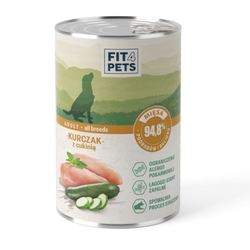Fit4Pets koserwa 400g Kurczak z Cukinią