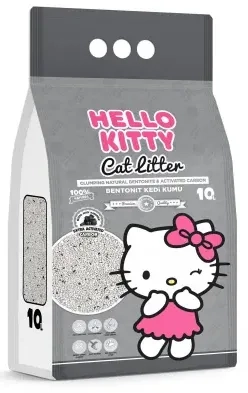 Żwirek Bentonit Dla Kota 10L Z Węglem Aktywnym Hello Kitty