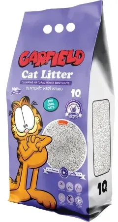 Żwirek Bentonit Dla Kota 10L Lawendowy Garfield