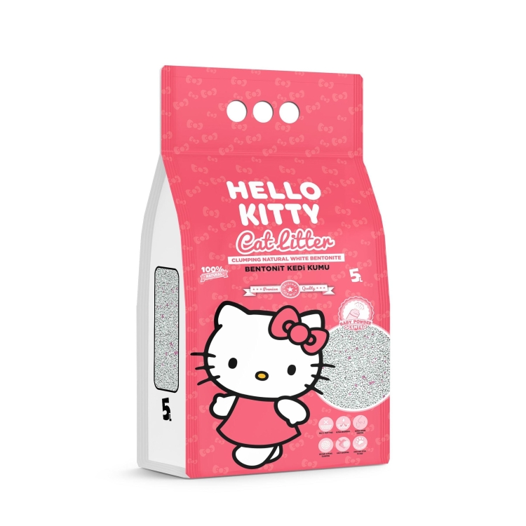 Żwirek Bentonit Dla Kota 5L Baby Powder Hello Kitty