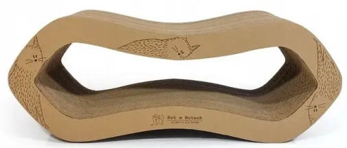 Kot W Butach Drapak Kartonowy Duży 68x26x21cm
