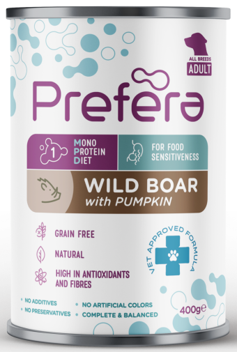 Prefera Monoprotein Dzik z Dynią 400g