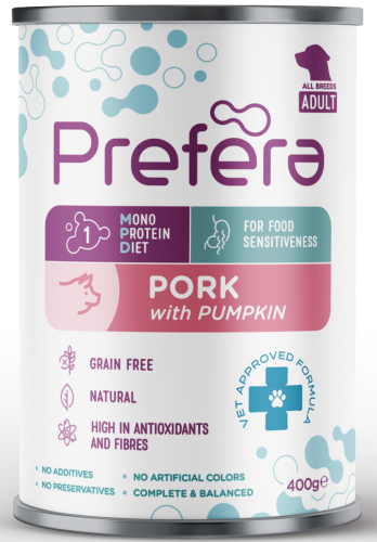 Prefera Monoprotein Wieprzowina z Dynią 400g