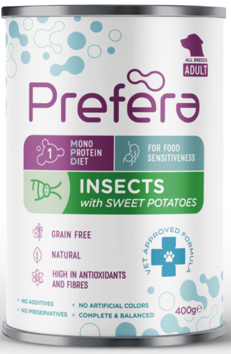 Prefera Monoprotein Puppy Insekty ze Słodkimi Ziemniakami 400g