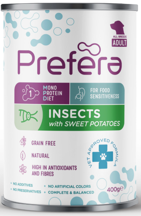 Prefera Monoprotein Puppy Insekty ze Słodkimi Ziemniakami 400g