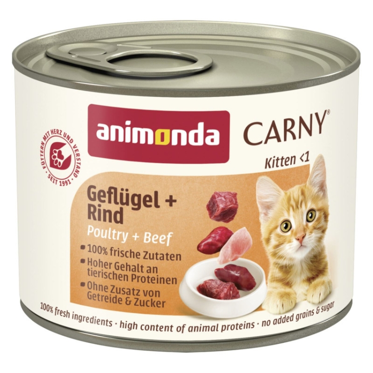 Animonda Carny 200g Kitten Drób/Wołowina