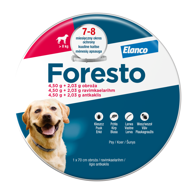 Foresto Obroża 70cm Dla Psów Powyżej 8kg