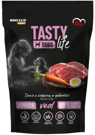 Tasty Dogs Life Saszetka 150g Junior z Cielęciną
