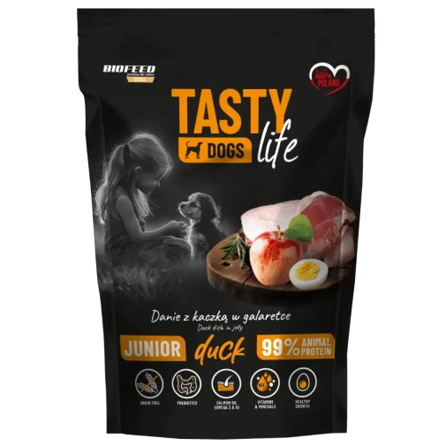 Tasty Dogs Life Saszetka 150g Junior z Kaczką